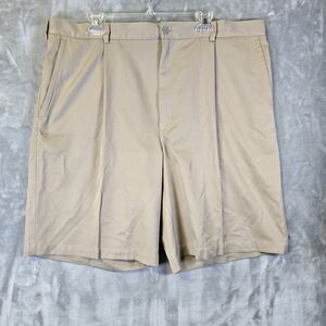 Nike Khaki Pleated Front Shorts Mens 40 Golf Casual Sports Work Classic Outdoor